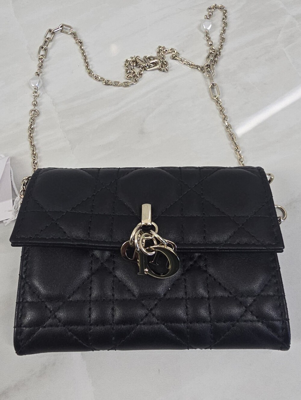 Dior My Dior Black Quilted Mini Leather Chain Bag - Picture 6 of 15